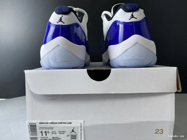 Low Retro White Air Concord Jordan 11 AH7860-100 0729